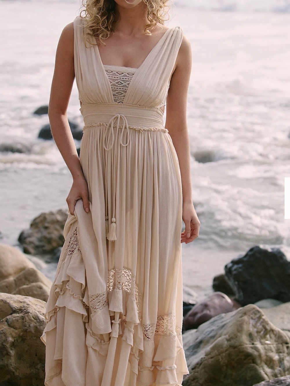Free people Santa Maria Khaki maxi dress - Picture 1 of 3